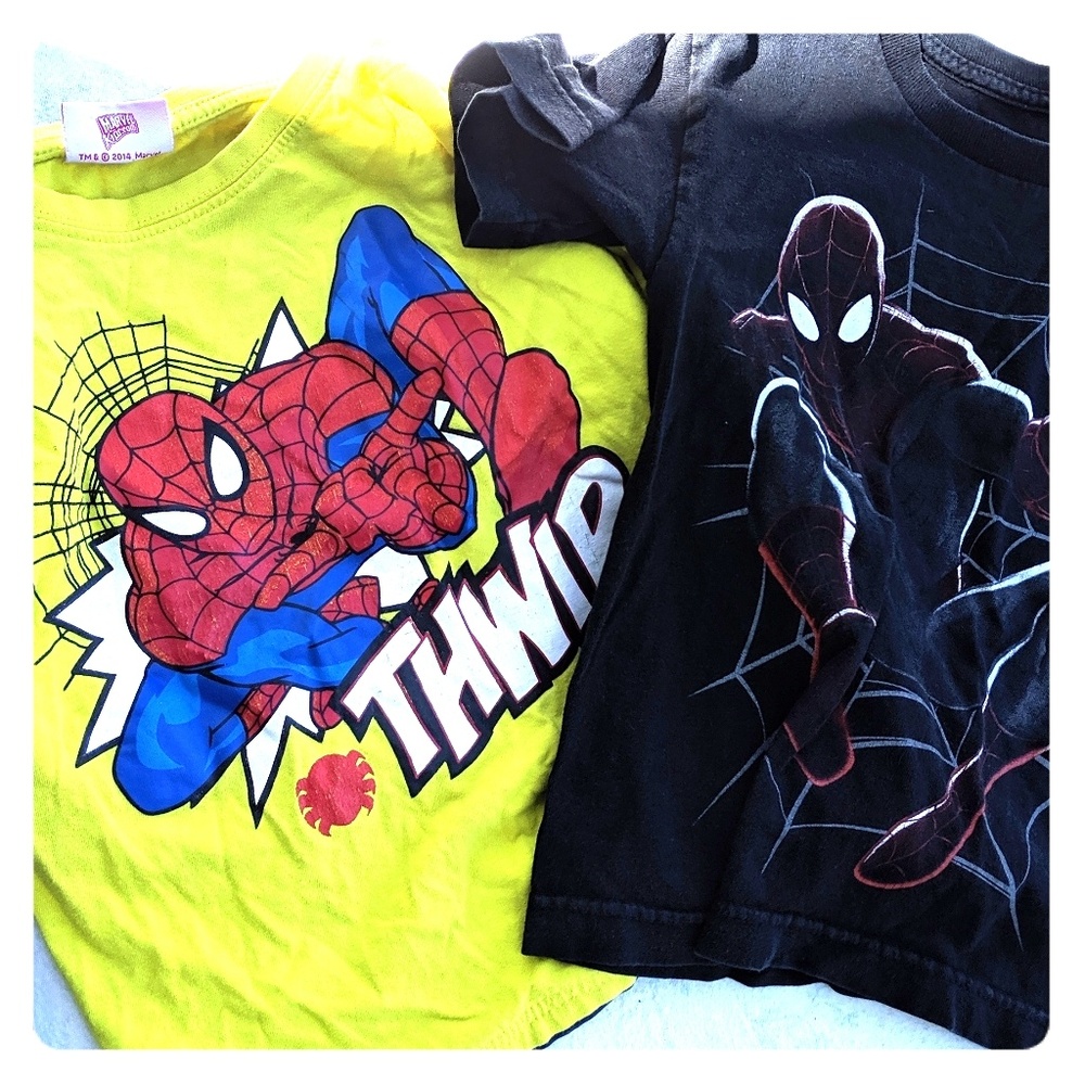 Two Spider-Man shirts